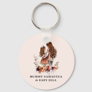 Adorable Mum and Daughter Bond (10) Key Ring