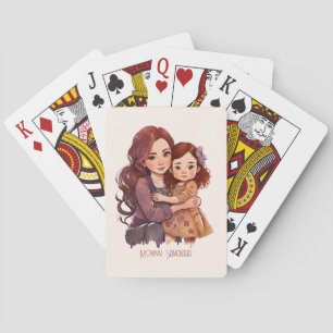 Adorable Mum and Daughter Bond (11) Playing Cards