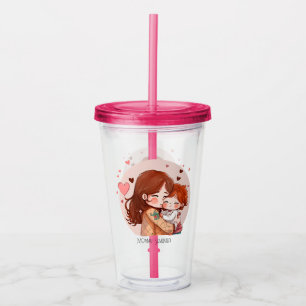 Adorable Mum and Daughter Bond (14) Acrylic Tumbler