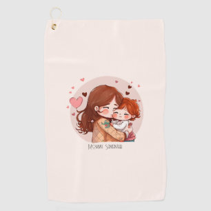 Adorable Mum and Daughter Bond (14) Golf Towel