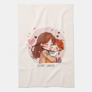 Adorable Mum and Daughter Bond (14) Tea Towel