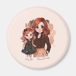 Adorable Mum and Daughter Bond (2) Magnet