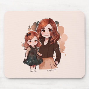 Adorable Mum and Daughter Bond (2) Mouse Pad