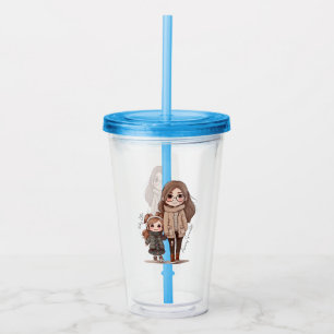 Adorable Mum and Daughter Bond (5) Acrylic Tumbler