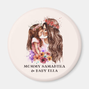 Adorable Mum and Daughter Bond (6) Magnet