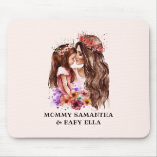 Adorable Mum and Daughter Bond (6) Mouse Pad