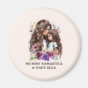 Adorable Mum and Daughter Bond (7) Magnet