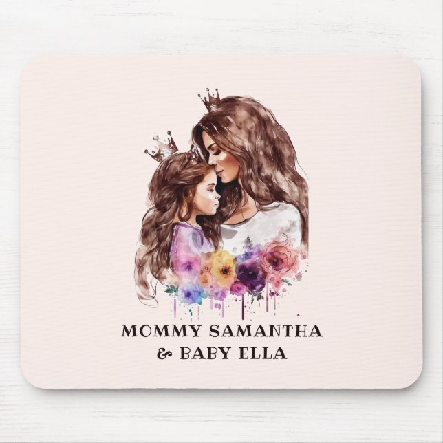 Adorable Mum and Daughter Bond (8) Mouse Pad (Front)