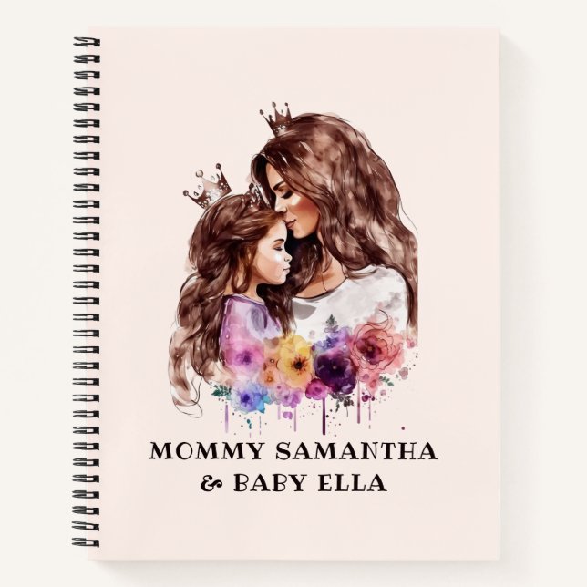 Adorable Mum and Daughter Bond (8) Notebook (Front)