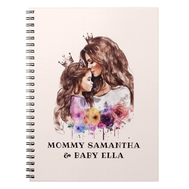 Adorable Mum and Daughter Bond (8) Notebook (Front)