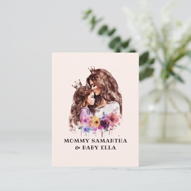Adorable Mum and Daughter Bond (8) Postcard (Standing Front)