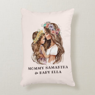 Adorable Mum and Daughter Bond (9) Decorative Cushion
