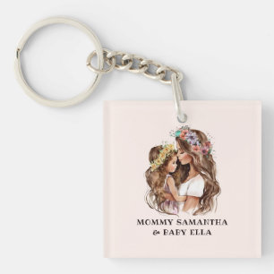 Adorable Mum and Daughter Bond (9) Key Ring