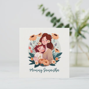 Adorable Mum and Daughter Bond - Floral Frame (3)