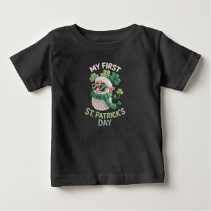 Adorable My First St Patricks Day Faux Yarn Tee