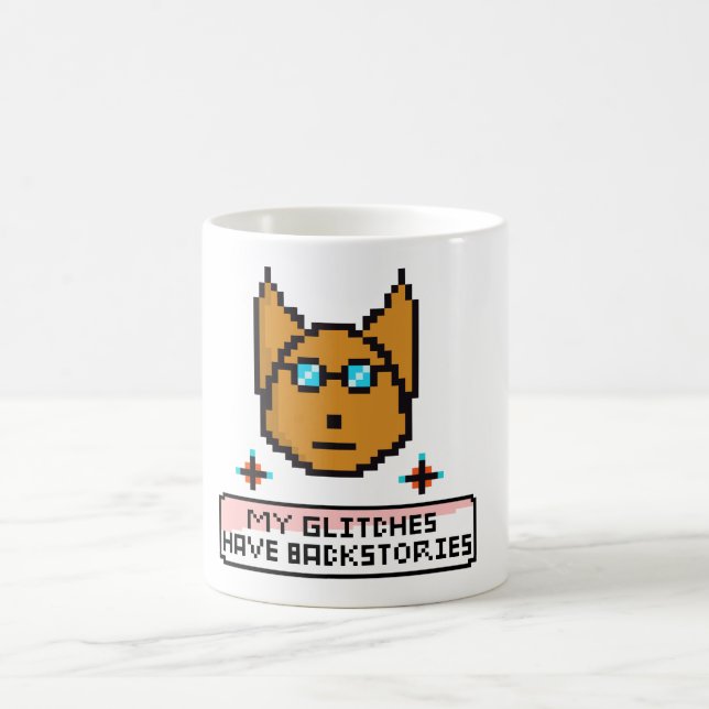 Adorable Nerd Puppy with Glasses Coffee Mug (Center)