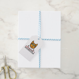 Adorable Nerd Puppy with Glasses Gift Tags