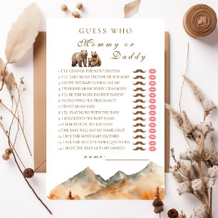 Adorable Neutral Bear Guess Who Mommy or Daddy