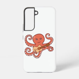 Adorable Octopus Playing Acoustic Guitar Cartoon Samsung Galaxy Case