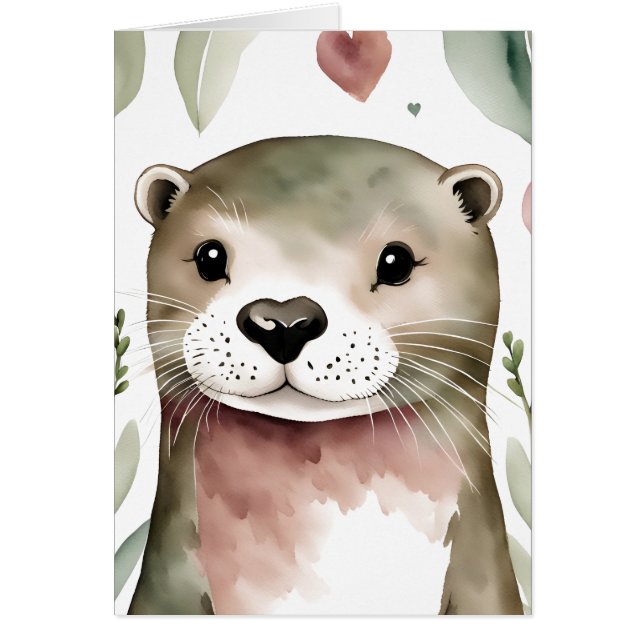 Adorable Otter Watercolor (Front)