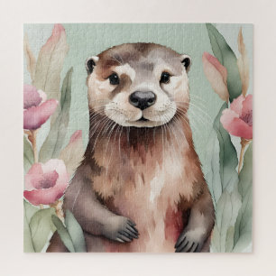 Adorable Otter Watercolor Jigsaw Puzzle