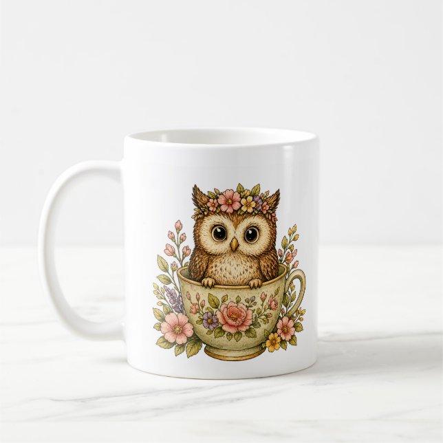 Adorable Owl Coffee Cup (Left)