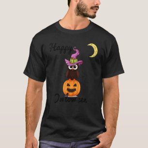 Adorable Owl Halloween Happy Owloween T-Shirt
