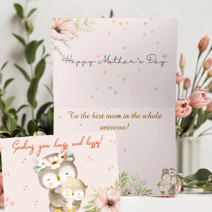 Adorable Owl Happy Mother's Day Card