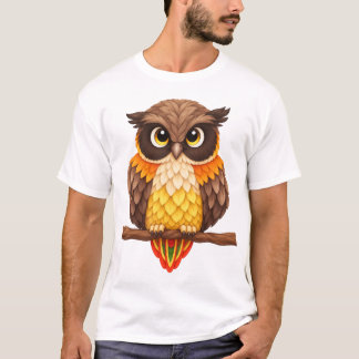 Adorable Owl perched on a branch T-Shirt