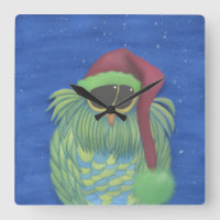 Adorable Owl with Santa Hat