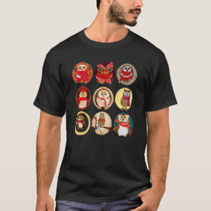 Adorable Owls Wearing Scarfs Owl  1 T-Shirt