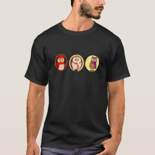 Adorable Owls Wearing Scarfs Owl T-Shirt