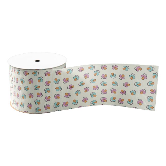 Adorable Pacifier Gender Reveal Baby Shower Grosgrain Ribbon (Spool)