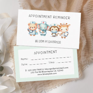 Adorable Paediatrician Doctor Appointment Reminder Card