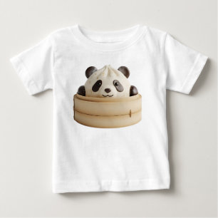 Adorable Panda Bao Bun Bamboo Steamer Baby T-Shirt