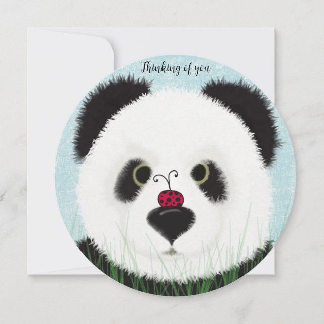 Adorable Panda Bear Card (Front)