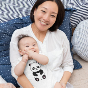 ADORABLE PANDA BEAR (FRONT AND BACK) BABY BODYSUIT