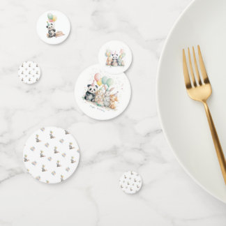 Adorable Panda Birthday Party Paper Plate Confetti