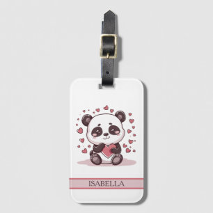Adorable Panda Love - Personalised Luggage Tag