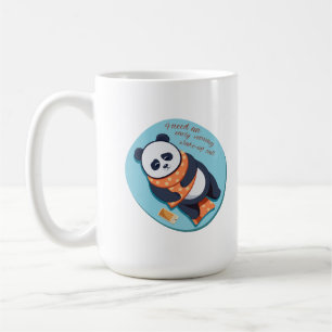 adorable panda need morning call coffee mug