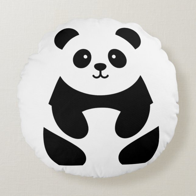 adorable panda round cushion (Front)