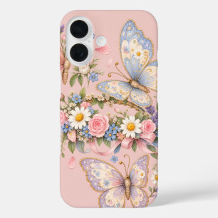 Adorable Pastel Butterfly Art iPhone 16 Case