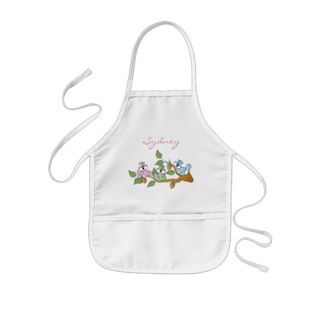 Adorable Pastel Coloured Squirrels | Personalise Kids Apron (Front)