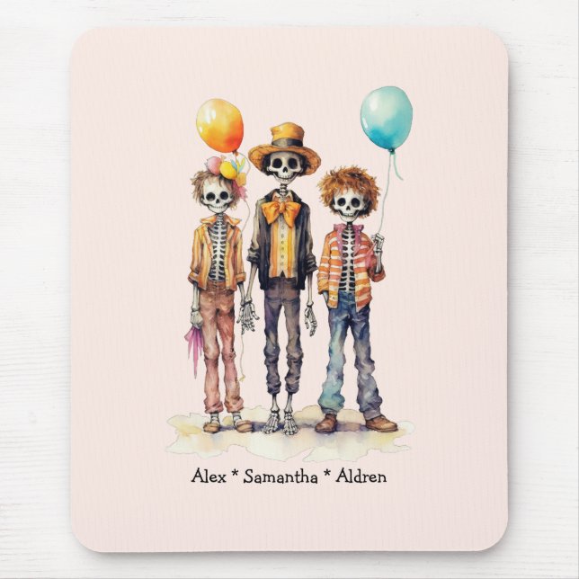 Adorable Pastel Zombie Trio - Cute Halloween (2) Mouse Pad (Front)