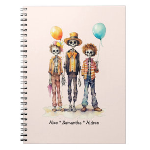 Adorable Pastel Zombie Trio - Cute Halloween (2) Notebook