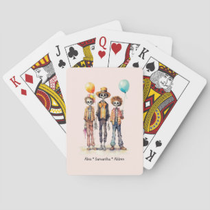 Adorable Pastel Zombie Trio - Cute Halloween (2) Playing Cards