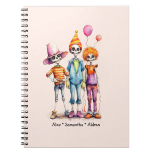 Adorable Pastel Zombie Trio - Cute Halloween (3) Notebook
