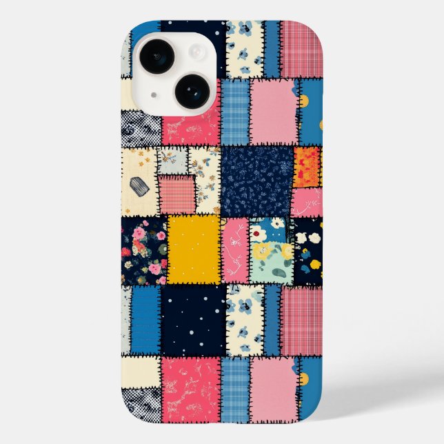Adorable Patchwork Design, Playful Pattern Case-Mate iPhone Case (Back)
