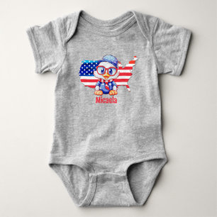 Adorable Patriotic  Baby Bodysuit