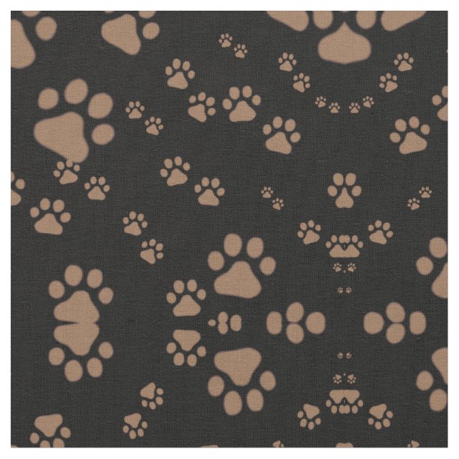 Adorable Paw Print Pattern Fabric (Close Up)
